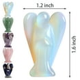 thumbnail image 6 of Spencer Crystal Angel Figurine Carved Angel Statue Gemstone Decor Polished Natural Healing Stone Spiritual Gift Meditation "Purple", 6 of 7