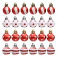 thumbnail image 2 of XIHAMA  24 Pcs Christmas Ornaments Mini Christmas Ornaments Ball Christmas Ball 1 Inch Mini Ornaments Party Decorations Miniature Balls for Wedding Party Holiday Decorations(Red White), 2 of 9