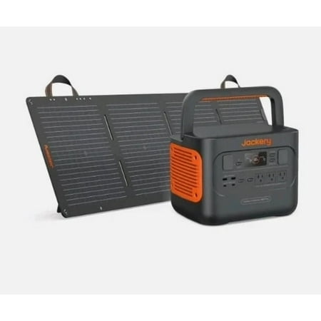 Restored Jackery 880 Prop Portable Power Station Explorer - 880W Outdoor Solar Generator Mobile Lithium Battery Pack - with 100W Mini Solar Panel - Multi-mode fast charging - Black (Refurbished)