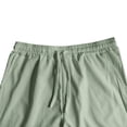 thumbnail image 6 of LWavelet Mens Lightweight Linen Lounge Pants Elastic Waist Drawstring Sleep Pants Green 3XL, 6 of 7