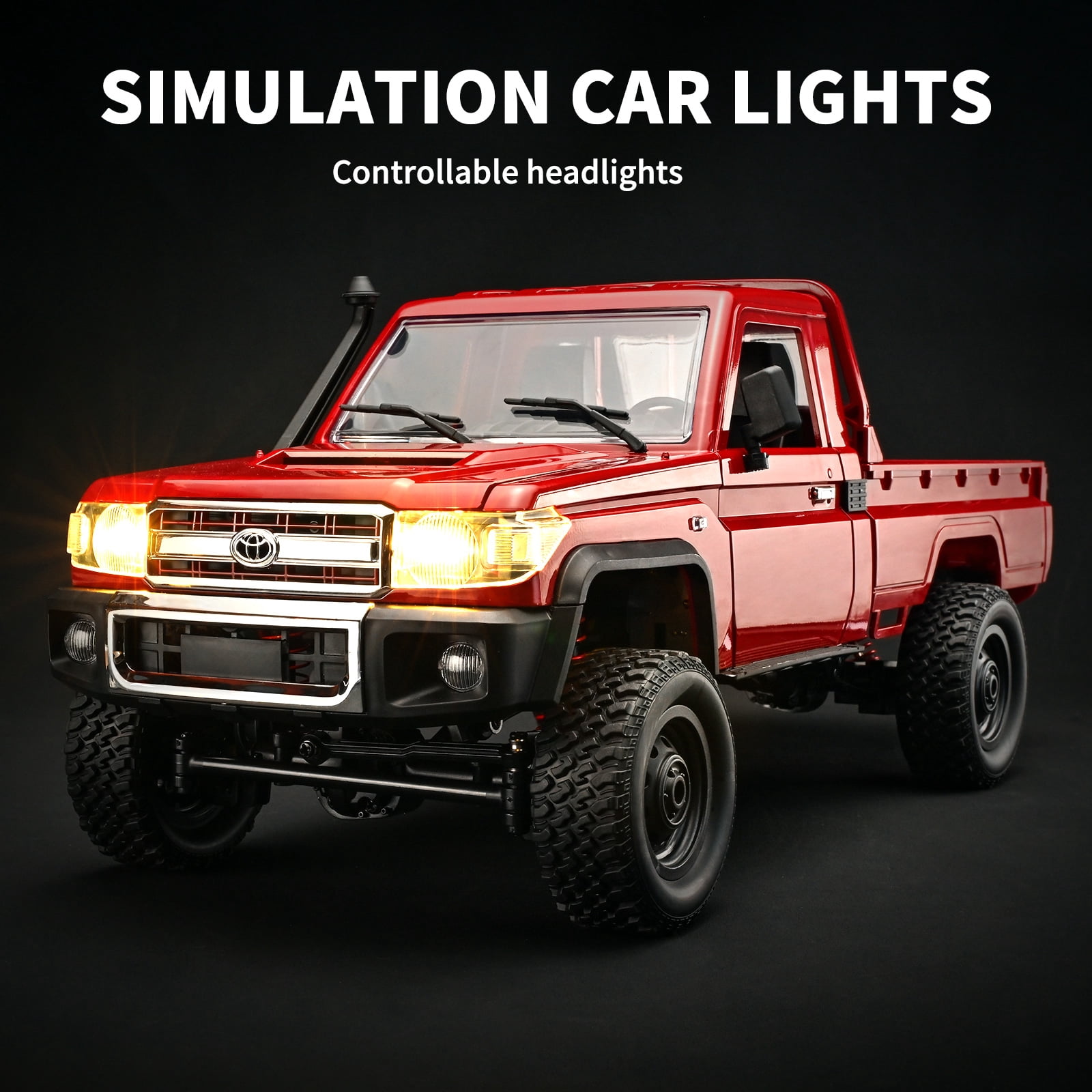 Anmyjuly MN-82 1/12 Toyota Pickup RC Rock Crawler | 2.4GHz 4WD, 2-Speed, 1200mAh | All-Terrain Off-Road Truck for Adults