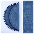 thumbnail image 2 of REGALWOVEN Placemats Set of 6 Polyester Placemats for Kitchen Dining Table Decor Heat Resistant Table Placemats Wipeable Table Mat Blue 15*15in, 2 of 6
