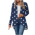 thumbnail image 3 of Women's Casual Solid Color Loose Long Sleeve Cardigan Coat Sweater Tops Warm Knit Outerwear Fall Fashion Gift | CSEONE,Blue XL, 3 of 9