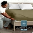 thumbnail image 4 of Bare Home Luxury 1800 Collection Fitted Sheet, Ultra-Soft, Deep Pocket, Queen, Olive, 4 of 8