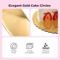 thumbnail image 5 of [200 Pack] Cake Boards 10 Inch Round Gold Cardboard Rounds Disposable Pizza Circles Cake Pan Base Stand for Desserts and Pastries Grease Proof and Moisture Resistant Christmas, Birthday, 5 of 7
