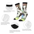 thumbnail image 3 of Masiiu Bluey Pattern Adult Crew Socks, Breathable Color-Block Mid-Calf Socks, Comfortable for Daily Wear and Sports, 3 of 6