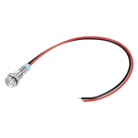 

Uxcell AC/DC24V 6mm Flush Panel Metal Shell White LED Indicator 150mm Cable 2 Count