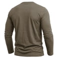 thumbnail image 5 of hoksml Men's Henley Crew Neck Long Sleeve T Shirt Contrast Stitch Chest Pocket Slim Stretch Top for Outdoor Work Daily Casual Wear, 5 of 6