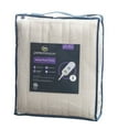 thumbnail image 3 of Serta Polyester Fabric Fleece to Sherpa Heated Electric Throw in Tan, 3 of 5