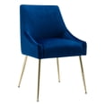 thumbnail image 4 of WestinTrends Carlo Upholstered Velvet Accent Chair with Gold Metal Legs, Royal Blue, 4 of 8