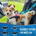 thumbnail image 3 of Double Dog Seat Belt â Adjustable Pet Car Headrest Traction Rope with Reflective Stitching, Non- Bungee for Dogs (Nylon, Vet-Approved), 3 of 6