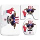 thumbnail image 1 of ABPHQTO 4 de julio I Love USA Frase motivacional Figura de corazón National Love Taupe Juego de alfombras de baño de 3 piezas Alfombra de baño Alfombra de contorno y tapa de inodoro ABPHQTO Cont-CHAPPLE-12272, 1 of 2