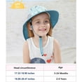 thumbnail image 3 of Toddler Sun Hats with Neck Flap Infant Baby Boys Girls Swim Hat with Sunglasses Kids UPF 50+ Beach Caps, 3 of 8