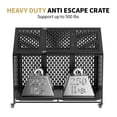 thumbnail image 3 of 52 Inch Heavy Duty Dog Crate Extra Large Dog Cage, Indestructible XXL Dog Crate Kennel with Open Roof Top, Trays and Wheels, Escape-Proof for High Anxiety Giant Dogs, 3 of 9