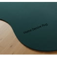 thumbnail image 2 of Irregular Shape Solid Green Rug – Hand Tufted Plain Carpet for Modern Home Decor, 2 of 5