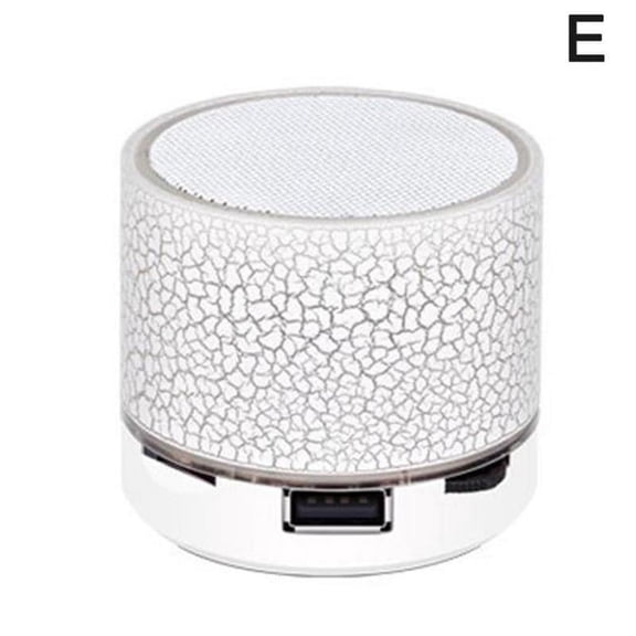 Round Portable Bluetooth Speaker With Color Changing LED Lamp 500mAh Battery TF Card Support