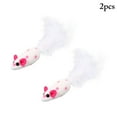 thumbnail image 1 of 2PCS Cat Toy Mice Cute Dot Feather Mouse Toy Cat Chew Toy Cat Interactive Toy, 1 of 10