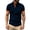 Shirts-Navy, variant on LEKWK T-Shirts for Men Short Sleeve Collared Slim Fit Tees Breathable Soft Fabric Contrast Trim Button Placket Casual Shirt Workout Athletic Golf Daily Wear Navy XXXL