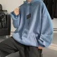 thumbnail image 4 of Sudaderas para Hombre Sudaderas con Capucha Estampado Azul Ropa de Hombre Con Capucha Overfit Ropa de Calle Diseñador Sencilla Una Pieza Bienvenida Oferta Otoño, 4 of 5