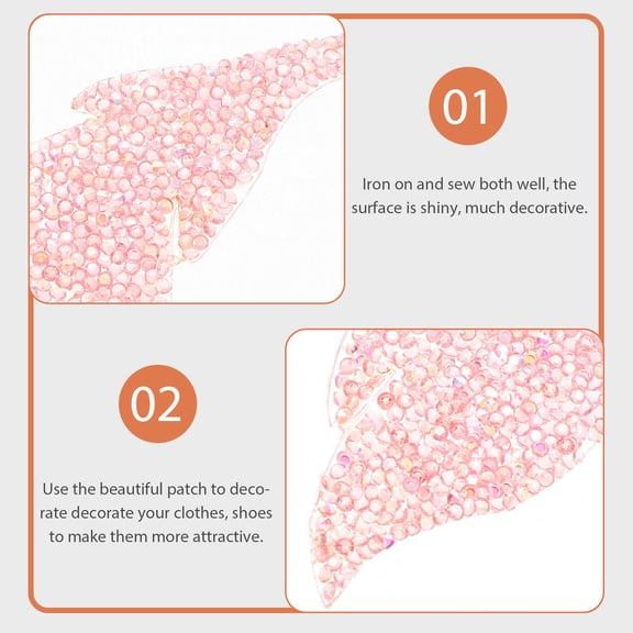 CTIRCHIU Rhinestone Leaf Iron- Patch for Clothing, Bags, Jackets, and Accessories Decoration