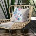 thumbnail image 2 of Amrita Sen Waterflower Indoor/Outdoor Pillow with Removable Cover in Pink Blue White18x18, 2 of 5