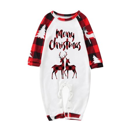 

Christmas Pajamas for Family Parent-Child Outfit Winter Fall Merry Prints Romper Clothes Long Sleeve Jumpsuit Pajama Sets