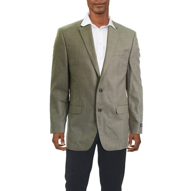 Lauren Ralph Lauren Mens Lexington Houndstooth Two Button Suit Jacket