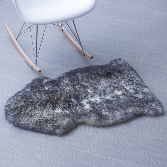 Super Area Rugs, Genuine Australian Sheepskin Gray Rug, Single Pelt, 2ft. X 3ft.