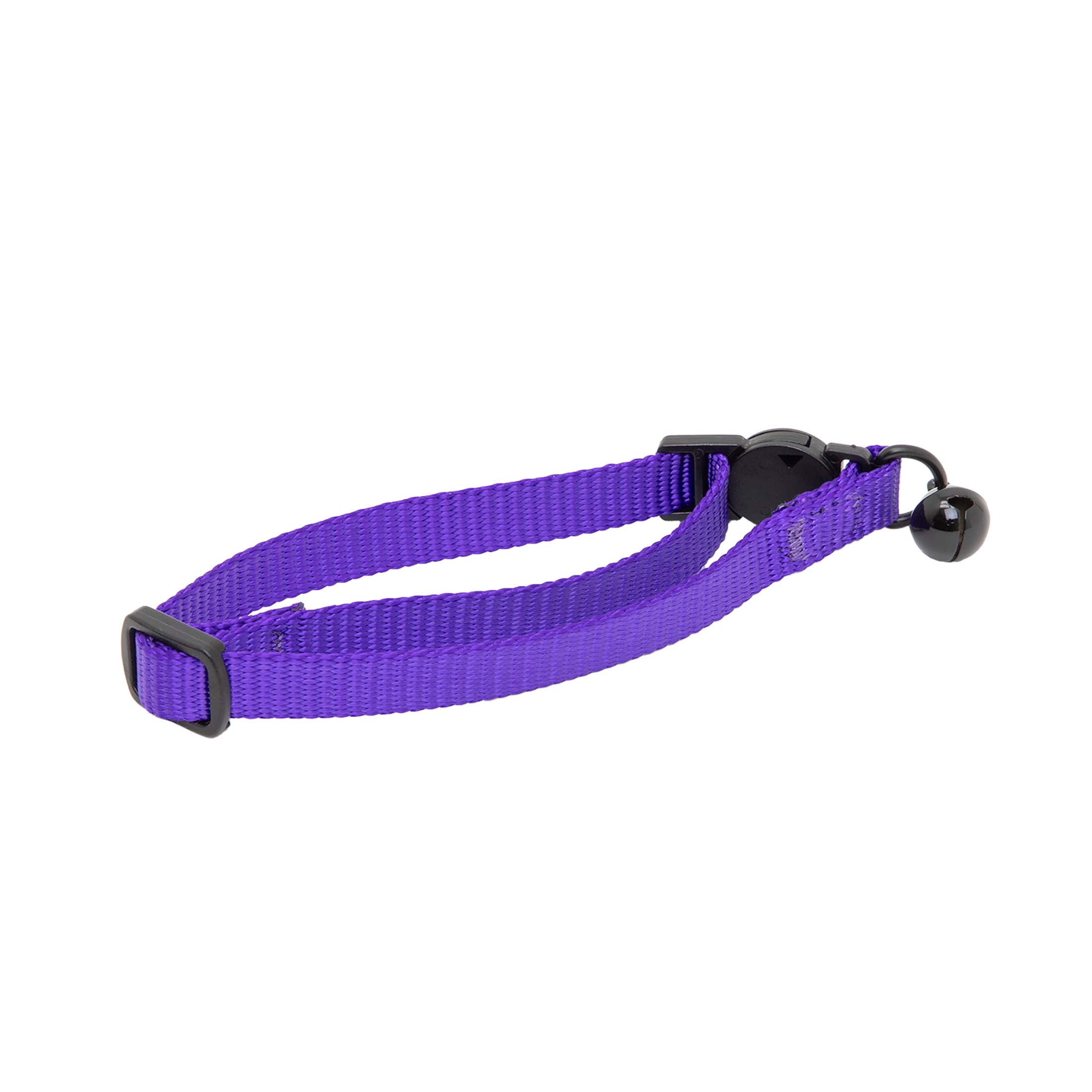 Vibrant Life 2-Pack Cat Collar, Multi Color Rainbow Stripe, and Solid Blue, One Size