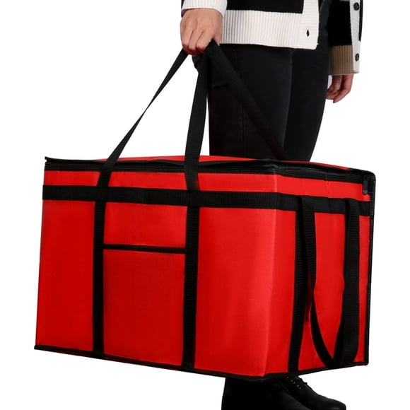 DEELLEEO Insulated Food Delivery Bag for Pizza Delivery Grocery- Cooler Bag Food Warmers for Parties Catering Supplies for Doordash Thermal Bags for Cold and Hot Food Carrier
