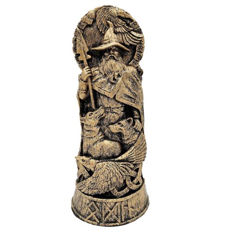 Odin Statue Norse Gods Statues Scandinavian Pantheon Ornaments Resin Viking Mythology Figurines Table Decorative Gift