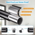 thumbnail image 6 of Tension Curtain Rods No Drilling, Extra Long Tension Rod 41-174 Inch, Heavy Duty Shower Curtain Rod for Outdoor Patio Bathroom Windows Room Divider, Adjustable, Anti-Slip, No Rust, Black, 6 of 12