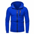 thumbnail image 4 of Gubotare Teen Boys Zip up Hoodies Plain Thick Cargo Hoodie Sweatshirts Youth Kids Fleece Warm Jacket Outwear with Pockets (Blue, 12-13 Years), 4 of 5