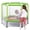 Green, variant on LuckyNote 55'' Children's Trampoline with Safety Enclosure & Colorful Balls, Indoor Outdoor Fitness Bouncer, Orange