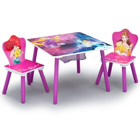 Disney Princess Wood Kids Storage Table And Chairs Set By Delta