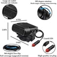 thumbnail image 3 of Calentador de parabrisas portátil para automóvil 2 en 1 de 150 W y 12 V, calentador de parabrisas portátil de calentamiento rápido, 3 of 5