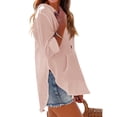 thumbnail image 6 of Weikingp Linen Blouses For Women Summer Shirts For Women Gauze Shirts For Women Oversized Dress Shirts For Women Linen Tunic Tops For Women Pink L, 6 of 7