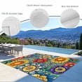 thumbnail image 3 of Boho Colorful Floral Outdoor Rug for Patio/Deck/Porch, Non-Slip Large Area Rug 5 x 8 Ft, Spring Flower Botanical Sunflowers Plant Indoor Outdoor Rugs Washable Area Rugs, Camping Rug Carpet Runner, 3 of 8