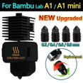 thumbnail image 2 of Para el kit de mini hotend Bambu Lab A1, boquilla de 0,2/0,4/0,6/0,8 mm, de acero endurecido, para el conjunto de boquillas de la impresora 3D Bambu Lab A1, hotend, 2 of 5