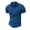 Blue, variant on Yifymode Men's Zip-Up Collar Short Sleeve Polo Shirt, Classic Fit Soft Fabric Chest Pocket Casual Top Army Green L