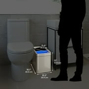 iTouchless 5.3 Gallon Open Top Trash Can and Recycle Bin Dual Compartment Combo