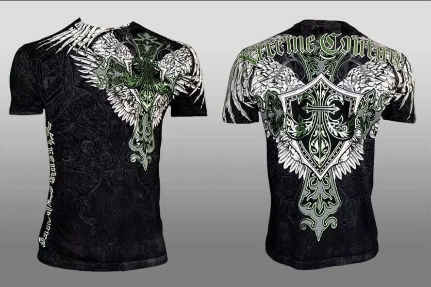Affliction | Shirts | Xtreme Couture Affliction Mens Tshirt Aerosmith Black Wings Biker Tattoo Mma 61832a41a7729d63a0eaabd3