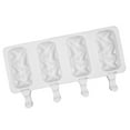 thumbnail image 4 of Toystoory Molde para helado de silicona, bandeja para cubitos de hielo con 4 ranuras, resistente al calor, antiadherente, molde para hacer Cocina y Comedor, 4 of 6