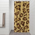 thumbnail image 2 of Yellow and Brown Of Leopard Print Shower Curtain 36"x72" ,Bathroom Decorative Shower Curtains Set with 12 Hooks,Modern Waterproof Washable Shower Curtain, 2 of 6