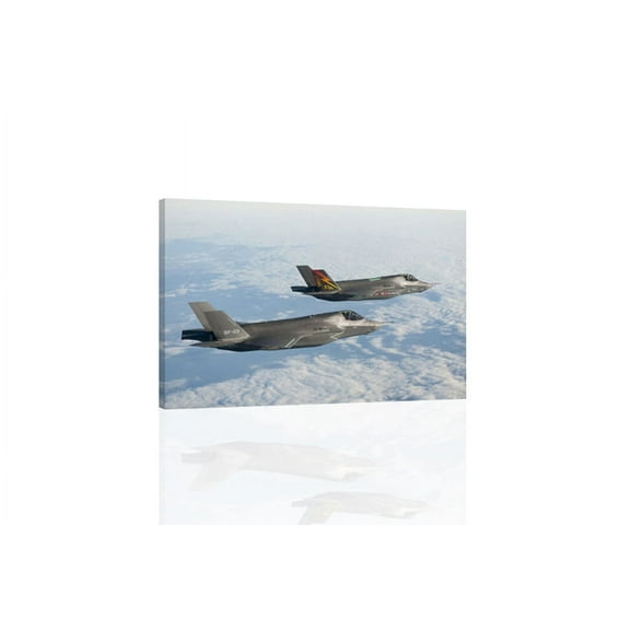 """F 35 Lightning ii Fighter Jet"" Canvas or Print Wall Art"