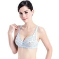 thumbnail image 3 of LEEYNEER Women‘s Sexy Lace Bra Non-Padded Underwire See Through Unlined Bra Mesh Sheer Plunge Low Cut Bralettes, 3 of 5