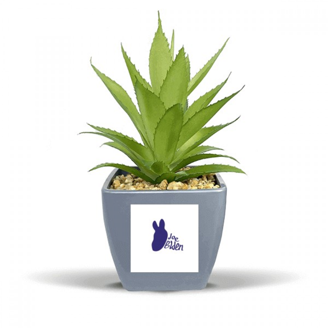 United States Democrats Politic Joe Blue Profile Fake Pineapple Flower Pot Vase Mini Decor