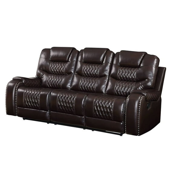 Acme Furniture 90 x 38 x 44 in. Braylon Sofa, Brown PU