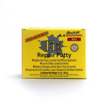 Life Industries - BoatLife Boat Putty 1196 BoatLIFE; For Under Water Usage On Fiberglass/Wood/Metal/Glass; White; Less Than 24 Hour Dry Time; Heat Resistant Up To 300 Degree Fahrenheit; 16 Ounce