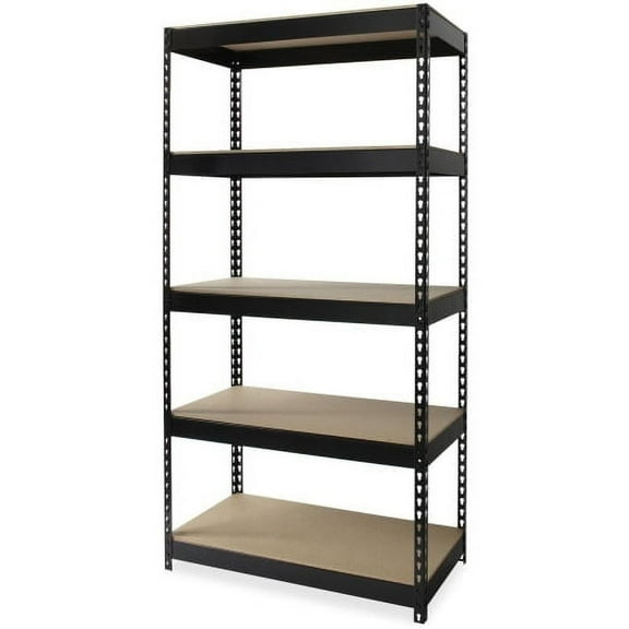 Lorell, Riveted Steel Shelving, 1 Each, Black